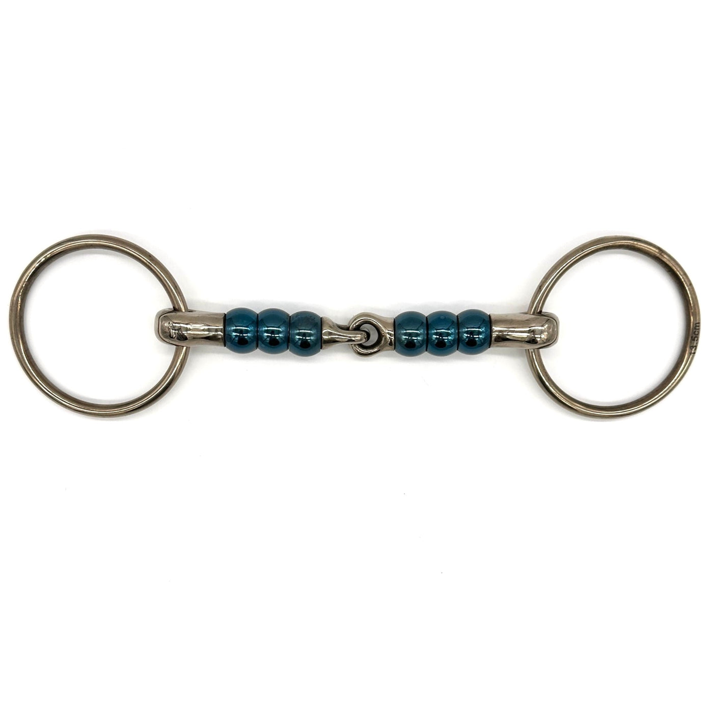 BLU Steel Cherry Roller Loose Ring Snaffle Bit