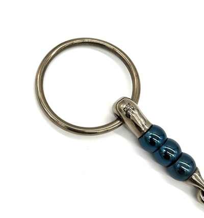 BLU Steel Cherry Roller Loose Ring Snaffle Bit