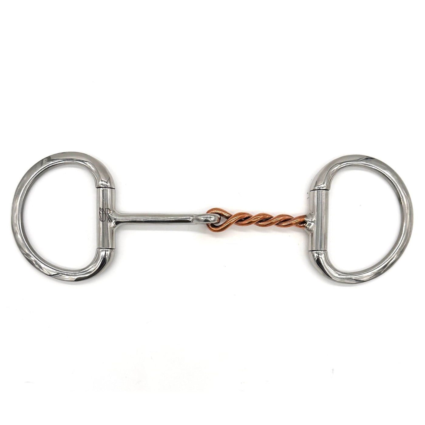 Half Copper Twist / Half Straight Bar Flat Ring Eggbutt Bit