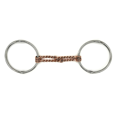 Large Ring Copper Double Twisted Wire Balding Gag Bit