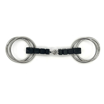 thumbnail image 2 of Rubber Mullen Mouth Loose Ring Snaffle Bit – Stainless Steel, Horse Tack 2 of 3