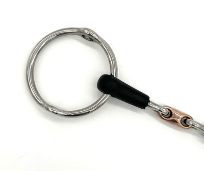 Rubber Copper French Link Balding Gag Bit