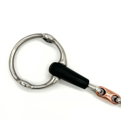 Rubber Copper French Link Fixed Gag Bit