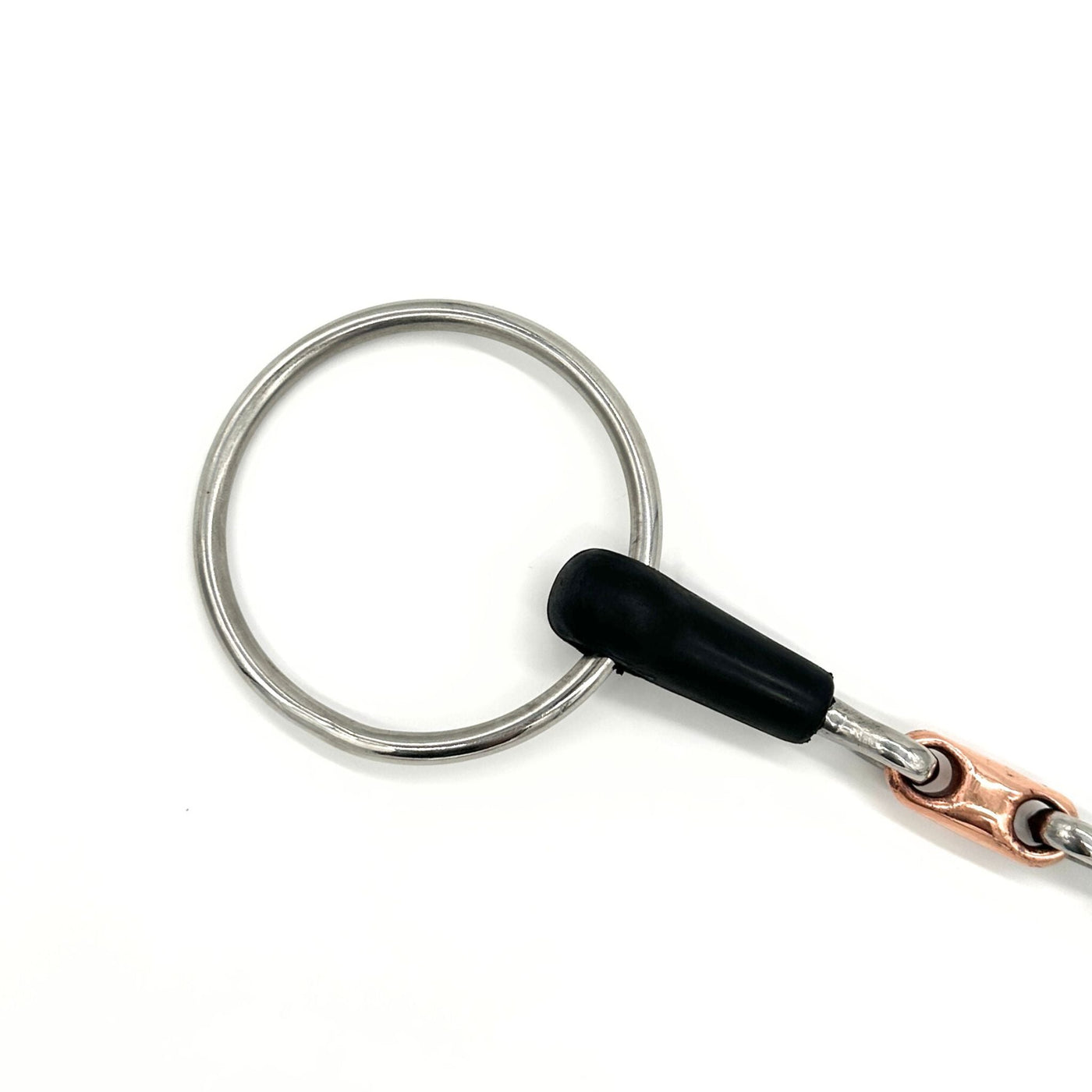 Rubber Copper French Link Loose Ring Bit