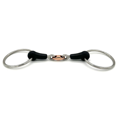 Rubber Copper French Link Loose Ring Bit