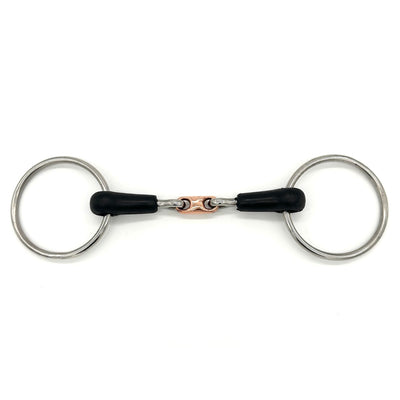 Rubber Copper French Link Loose Ring Bit