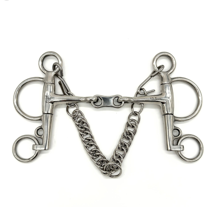 Tapered French Link Double Jointed Pelham Bit