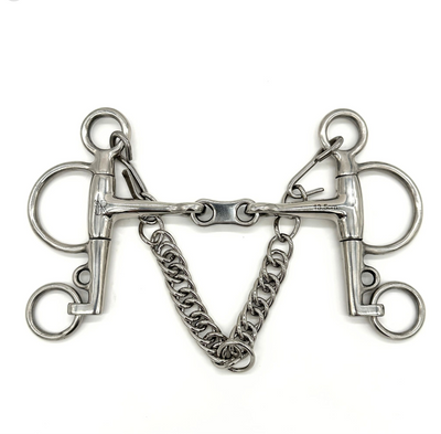 Tapered French Link Double Jointed Pelham Bit