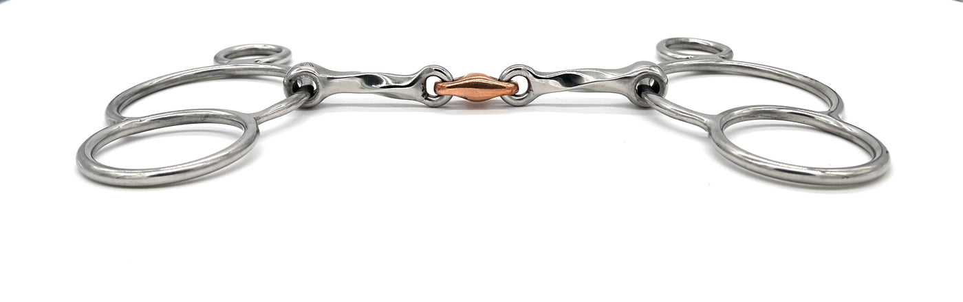 Twisted 2 Ring Bit with Copper French Link