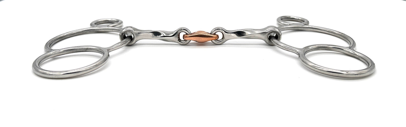 Twisted 2 Ring Bit with Copper French Link Bit