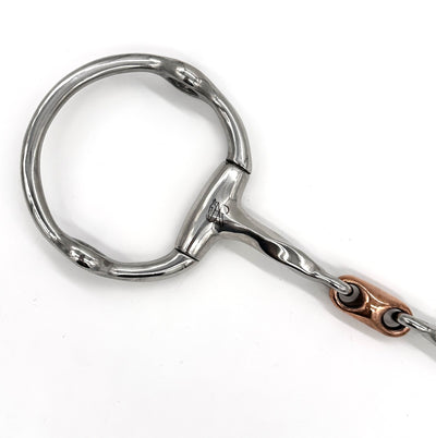 Twisted Gag Bit with Copper French Link Bit