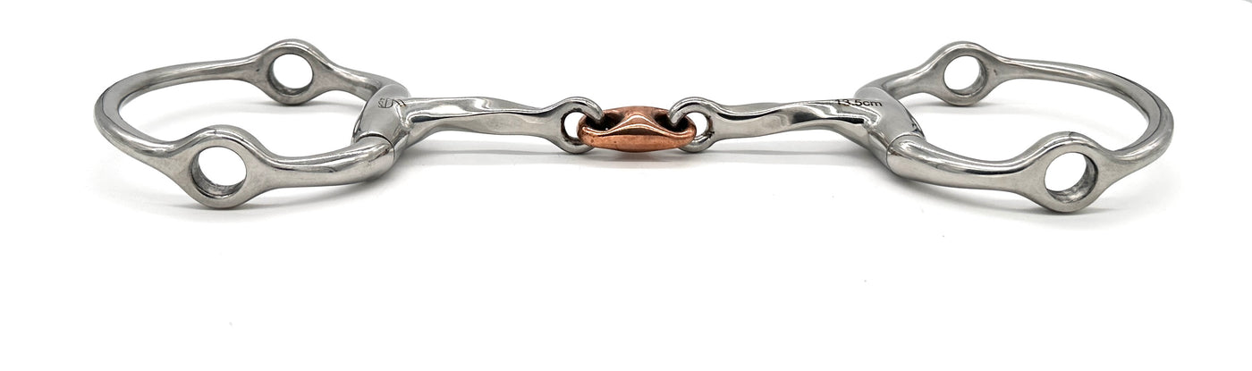 Twisted Gag Bit with Copper French Link Bit