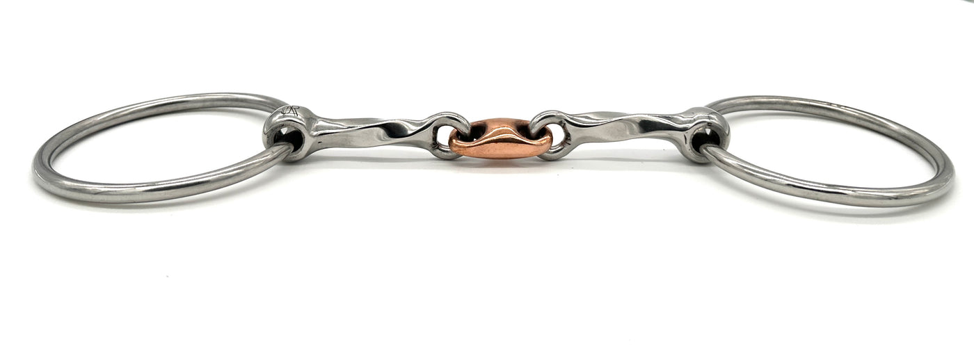 Twisted Loose Ring Bit with Copper French Link