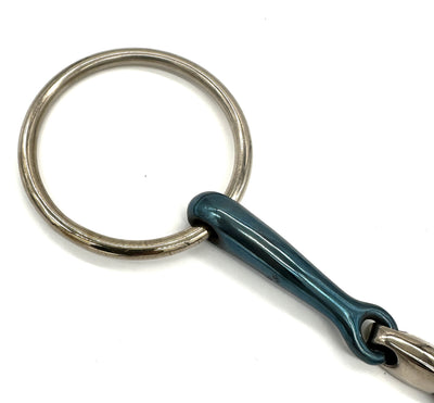 BLU Loose Ring Locking Snaffle Bit