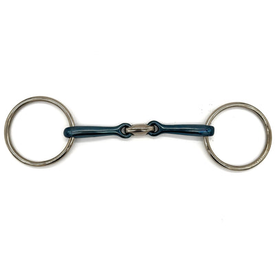 BLU Loose Ring Locking Snaffle Bit